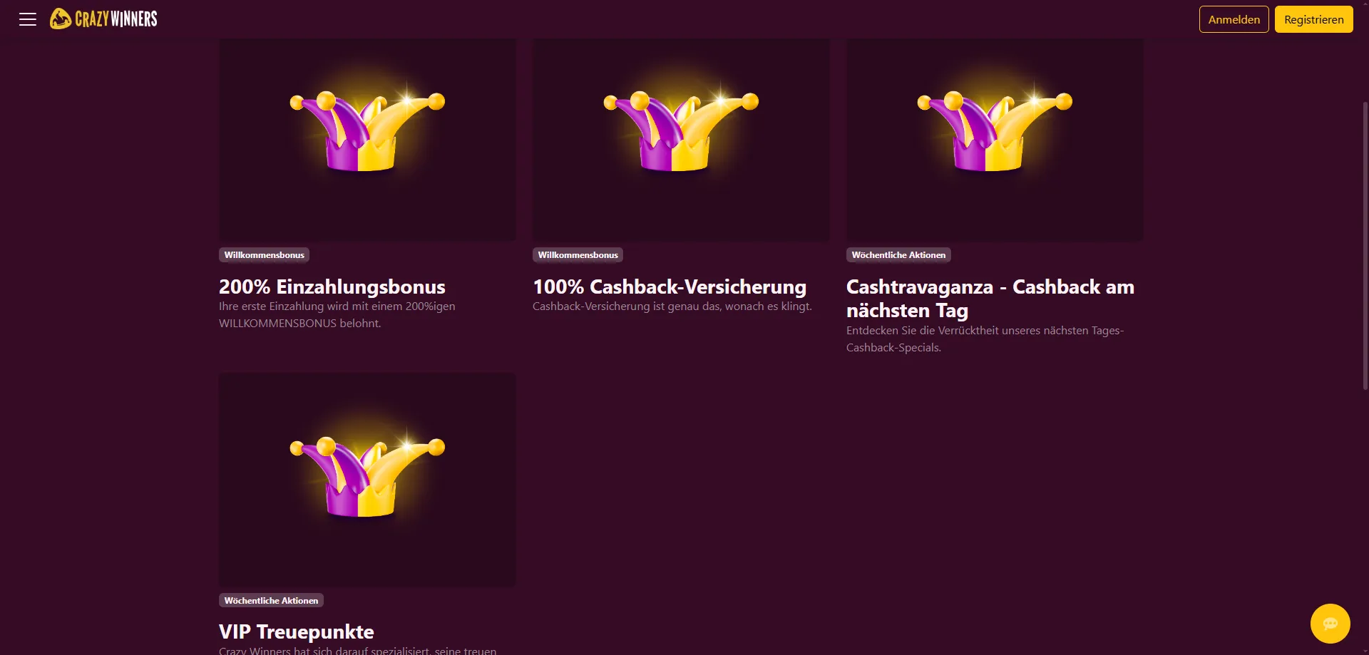 Auszahlungsdauer und Auszahlungslimits bei CrazyWinners &mdash; Crazy Winners